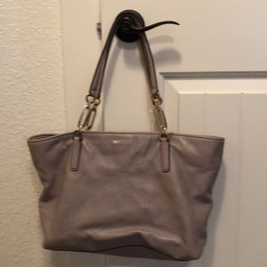 Coach gray pebbles leather bag/purse